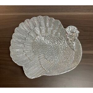 Mariposa Metal Turkey Shaped Plate Small 9 in